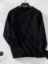 Explore More Collection - Geometric Round Neck Long Sleeve Sweater