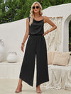 Explore More Collection - Chain Detail Asymmetrical Neck Jumpsuit