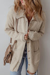 Explore More Collection - Pocketed Button Up Long Sleeve Cardigan