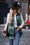 Explore More Collection - Plaid Button Up Vest Coat