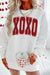 Explore More Collection - Valentine’s Day XOXO Glitter Round Neck Sweatshirt