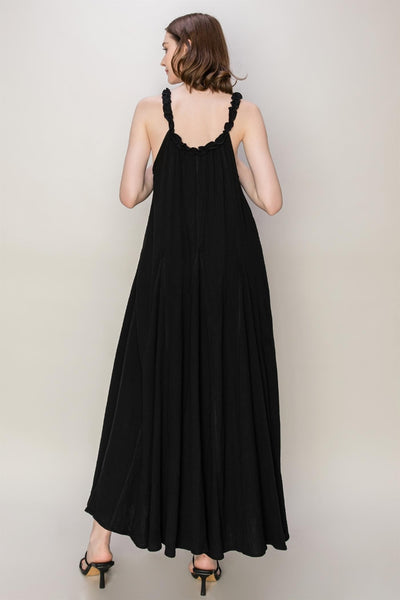 Explore More Collection - HYFVE Frill Sleeveless A-Line Maxi Dress