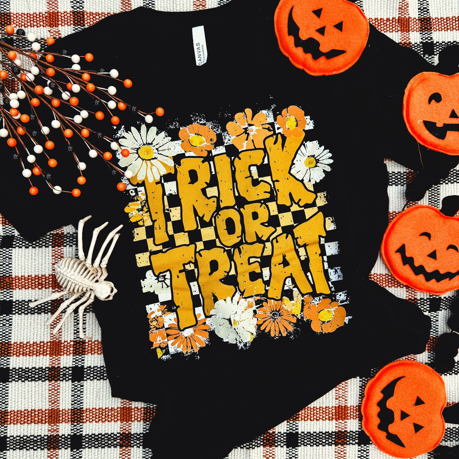 Explore More Collection - Trick Or Treat Checker Soft Graphic Tee