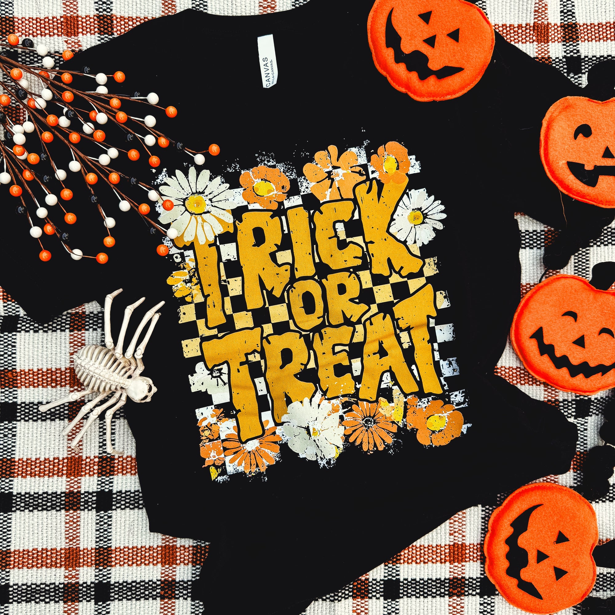 Explore More Collection - Trick Or Treat Checker Soft Graphic Tee