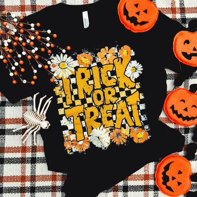 Explore More Collection - Trick Or Treat Checker Soft Graphic Tee