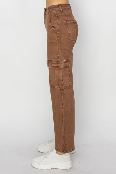 Explore More Collection - Risen Full Size High Rise Cargo Jeans