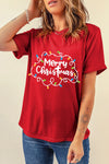 Explore More Doorbusters - MERRY CHRISTMAS Round Neck Short Sleeve T-Shirt