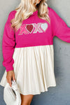 Explore More Collection - XOXO Sequin Heart Long Sleeve Dress