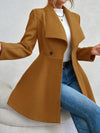 Explore More Collection - Collared Neck Button Up Long Sleeve Coat