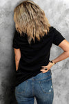 Explore More Collection - Sequin Round Neck Short Sleeve T-Shirt