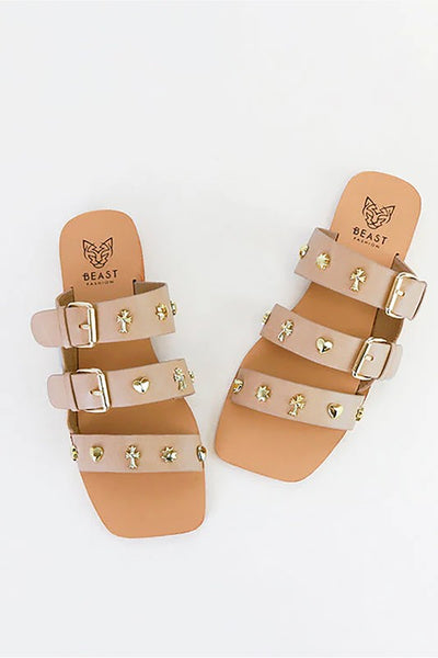 Explore More Collection - Studded Flat Sandals