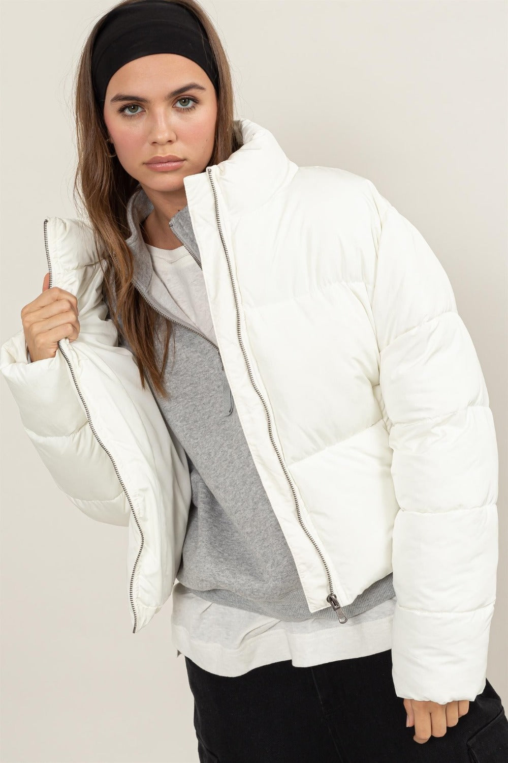 Explore More Collection - HYFVE Quilted Back Drawstring Puffer Jacket