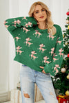 Explore More Collection - Reindeer Round Neck Drop Shoulder Sweater