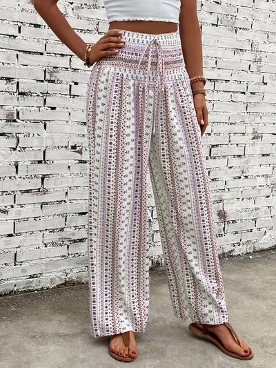 Explore More Collection - Printed Wide Leg Pants