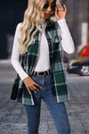 Explore More Collection - Plaid Button Up Vest Coat