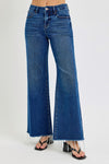 Explore More Collection - RISEN Tummy Control High Rise Wide Leg Jeans