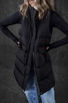 Explore More Collection - Pocketed Zip Up Vest Coat