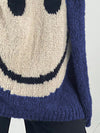 Explore More Collection - Smiling Face V-Neck Long Sleeve Sweater