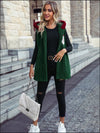 Explore More Collection - Santa Open Front Hooded Vest Coat