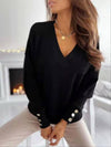 Explore More Collection Doorbuster - V-Neck Long Sleeve Sweatshirt