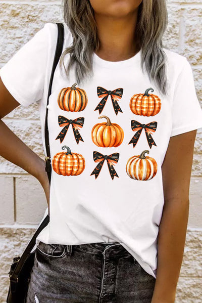 Explore More Collection - Pumpkin Round Neck Short Sleeve T-Shirt