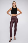 Explore More Collection - High Rise Faux Leather Leggings