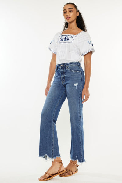 Explore More Collection - Kancan Full Size High Rise Slim Wide Leg Jeans