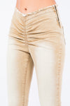 Explore More Collection - American Bazi V-Cut Ruched Flare Pants