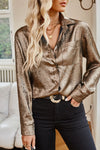 Explore More Collection - Pocketed Collared Neck Long Sleeve Shirt