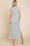 Explore More Collection - Culture Code Full Size Striped Twisted Detail Dress