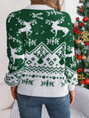 Explore More Doorbusters - Christmas Element Round Neck Long Sleeve Sweater