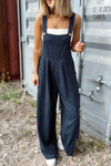 Explore More Collection - Plaid Wide Strap Wide Leg Overalls