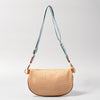 Explore More Collection - Bead Trim Straw Weave Crossbody Bag