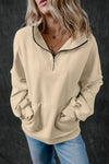 Explore More Collection - Half Zip Long Sleeve Sweatshirt