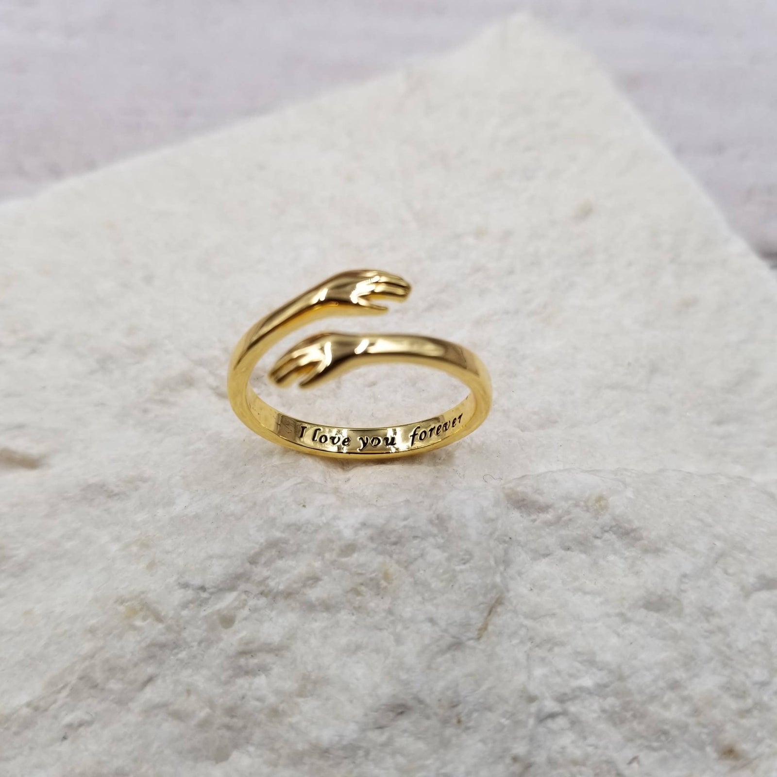 I love you forever Embrace Ring - Silver