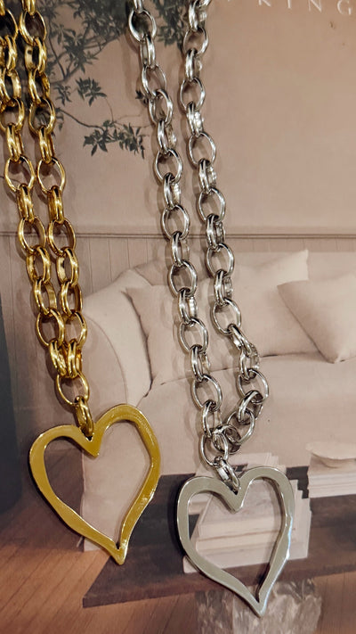 Explore More Collection - LARGE OPEN HEART NECKLACE