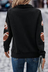 Explore More Collection - Sequin Football Long Sleeve Sweatshirt