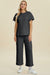 Explore More Collection - Double Take Full Size Texture Round Neck Short Sleeve Top and Pants Set