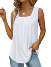 Explore More Collection - Ruched Square Neck Tank