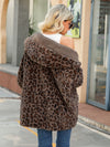 Explore More Collection - Leopard Hooded Coat with Pockets