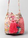 Explore More Collection - Drawstring Tassel Geometric Shoulder Bag