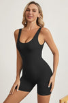 Explore More Collection - Cutout Scoop Neck Wide Strap Active Romper