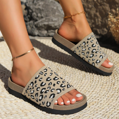 Explore More Collection - Leopard Open Toe Sandals