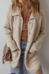 Explore More Collection - Pocketed Button Up Long Sleeve Cardigan