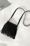 Explore More Collection - Adored PU Leather Crossbody Bag with Fringe