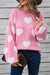 Explore More Collection - Angel Wings Heart Dropped Shoulder Long Sleeve Sweater