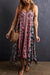 Explore More Collection - Printed V-Neck Midi Cami Dress