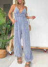 Explore More Collection - Full Size Spaghetti Strap Jumpsuit with Pockets