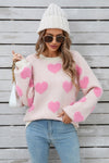 Explore More Collection - Angel Wings Heart Dropped Shoulder Long Sleeve Sweater