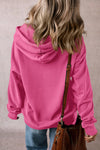 Explore More Collection - Drawstring Pocketed Long Sleeve Hoodie